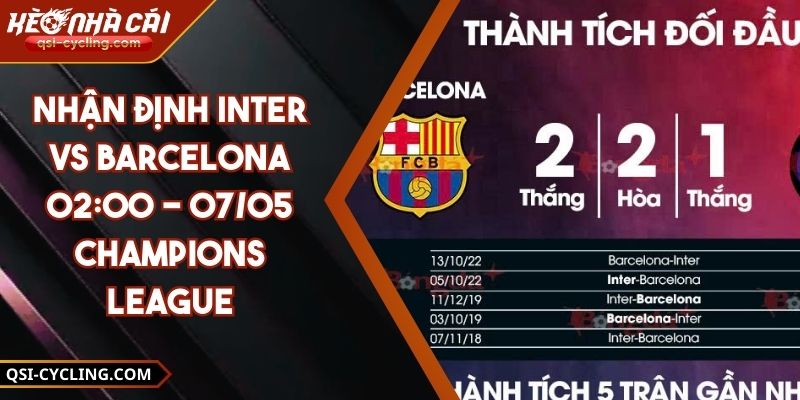 Nhận Định Inter VS Barcelona 02:00 - 07/05 Champions League 10 Nhận Định Inter VS Barcelona 02:00 - 07/05 Champions League
