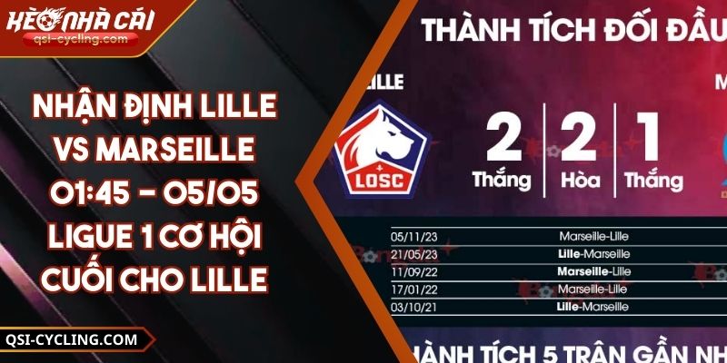 Nhận Định Lille VS Marseille 01:45 - 05/05 Ligue 1 Cơ Hội Cuối Cho Lille 3 Nhận Định Lille VS Marseille 01:45 - 05/05 Ligue 1 Cơ Hội Cuối Cho Lille