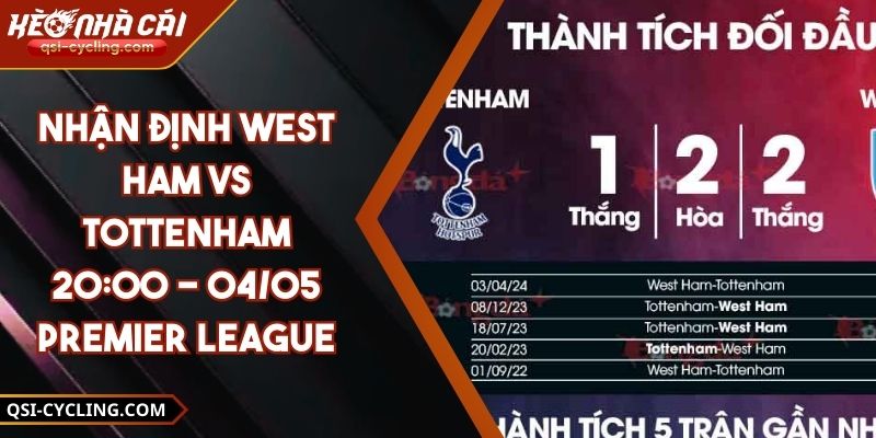 Nhận Định West Ham VS Tottenham 20:00 - 04/05 Premier League 10 Nhận Định West Ham VS Tottenham 20:00 - 04/05 Premier League